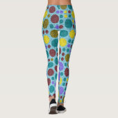 Farbpolka-Punkte-Muster Nr. 3 Leggings (Rückseite)