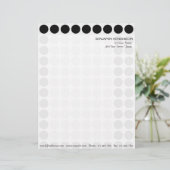 Farbpolka-Punktmuster auf Weiß können beliebig ang Briefbogen (Stehend Vorderseite)