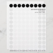 Farbpolka-Punktmuster auf Weiß können beliebig ang Briefbogen (Vorne/Hinten)