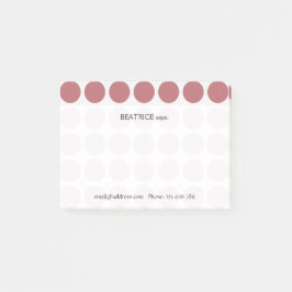 Farbpolka-Punktmuster auf Weiß können beliebig ang Post-it Klebezettel