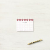 Farbpolka-Punktmuster auf Weiß können beliebig ang Post-it Klebezettel (Auf Schreibtisch)