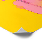 Farbportrait einer psychedelischen Frau Pop-Art Poster (Ecke)