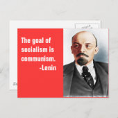Farbportrait von Lenin Postkarte (Vorne/Hinten)