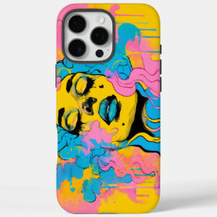 Farbporträt einer psychedelischen Frau Pop-Art-Dru iPhone 16 Pro Max Hülle