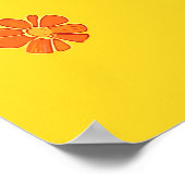 Farbporträt eines Schweins Poster (Ecke)