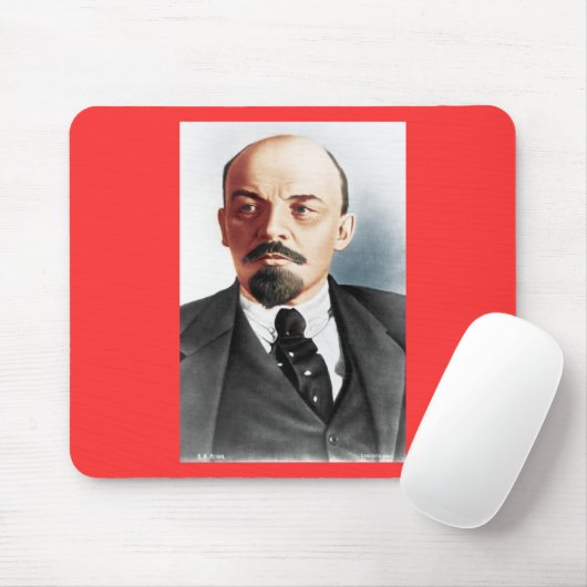 Farbporträt von Lenin Mousepad (Mit Mouse)