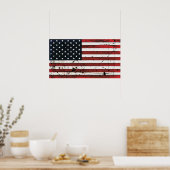 Farbposter der amerikanischen Flagge Poster (Küche)