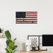 Farbposter der amerikanischen Flagge Poster (Heimbüro)