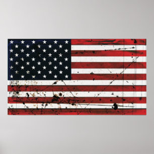 Farbposter der amerikanischen Flagge Poster