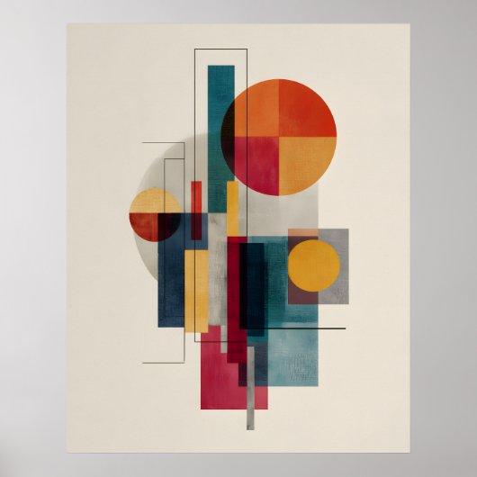 Farbposter der geometrischen abstrakten Kunst des Poster (Vorne)