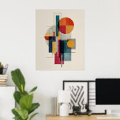 Farbposter der geometrischen abstrakten Kunst des Poster (Heimbüro)