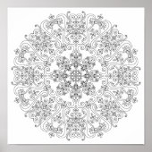 Farbposter - Funky Scrolls Mandala Poster (Vorne)