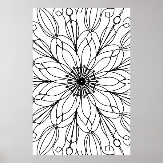 Farbposter, Mandala Poster (Vorne)