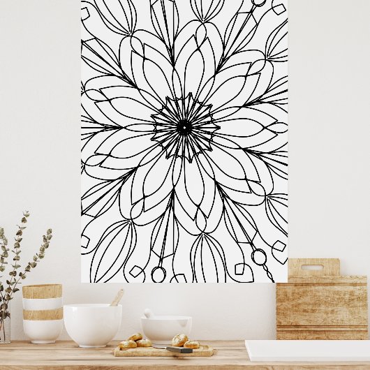 Farbposter, Mandala Poster (Küche)