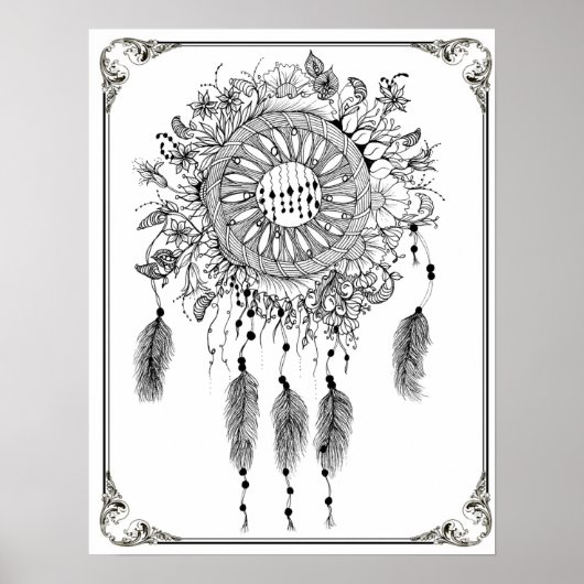 Farbposter "MrsDee's Dreamcatcher Liebe1" Poster (Vorne)