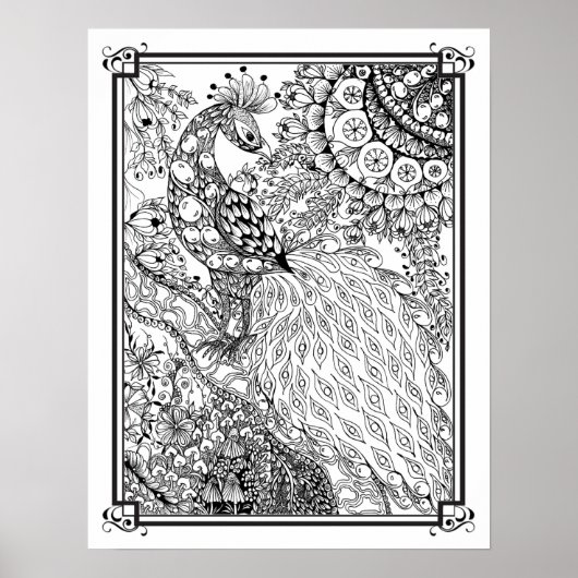 Farbposter "MrsDees Majestic Peacock" Poster (Vorne)