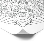 Farbposter - optische Illusion Mandala B Poster (Ecke)