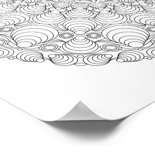 Farbposter - optische Illusion Mandala Poster (Ecke)