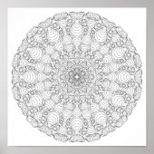 Farbposter - optische Illusion Mandala Poster (Vorne)