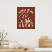 Farbposter "PIG TO BACON" Poster (Küche)