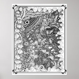 Farbposter "Schritte der Kunst" Poster