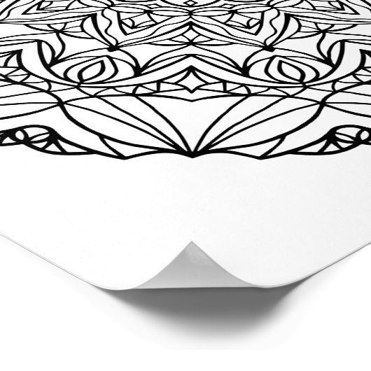 Farbposter - Sunstar Mandala Poster (Ecke)