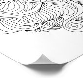 Farbposter - Wavy Doodles Poster (Ecke)