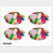 Farbpräparate Ovaler Aufkleber (Blatt)