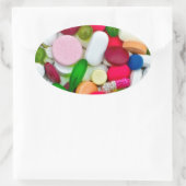 Farbpräparate Ovaler Aufkleber (Tasche)