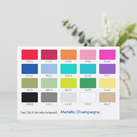 Farbprobe Metallischer Champagner (Stehend Vorderseite)