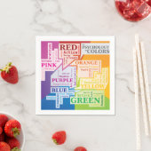 Farbpsychologie Word Cloud Illustration Boxen Serviette (Beispiel)