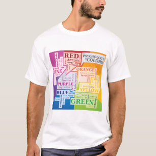 Farbpsychologie Word Cloud Illustration Boxen T-Shirt