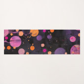 Farbpunkte Acryl Lackierstil mit Namen Yogamatte (Rückseite (Horizontal))