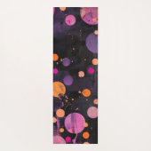 Farbpunkte Acryl Lackierstil mit Namen Yogamatte (Rückseite)