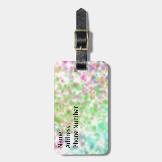 Farbpunkte Gepäckanhänger (Vorderseite vertikal)