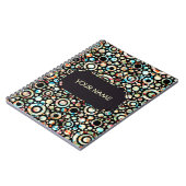 Farbpunkte & Kreismuster + Ihr Text & Hintergrund. Notizblock (Linke Seite)