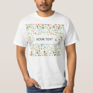 Farbpunkte & Kreismuster + Ihr Text & Hintergrund. T-Shirt