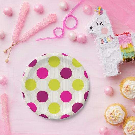 Farbpunkte Pappteller (Party)