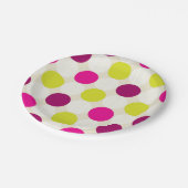 Farbpunkte Pappteller (Schrägansicht)