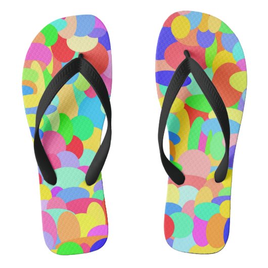 Farbpunkte spiegeln Flops Badesandalen (Fußbett)