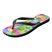 Farbpunkte spiegeln Flops Badesandalen (Schrägansicht)