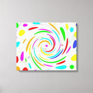 Farbpunkte und Linien Leinwand drehen