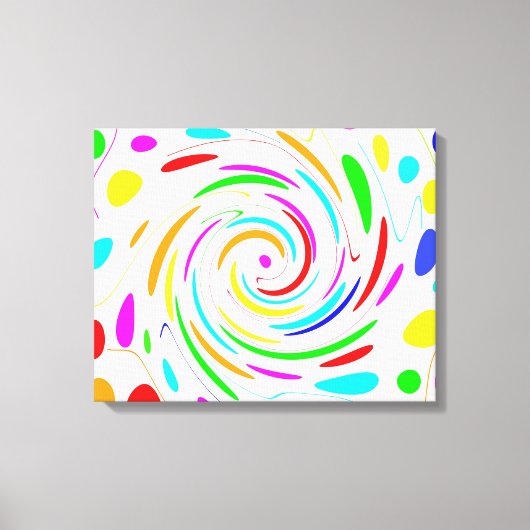 Farbpunkte und Linien Leinwand drehen (Vorderseite)