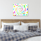 Farbpunkte und Linien Leinwand drehen (Insitu (Schlafzimmer))