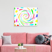 Farbpunkte und Linien Leinwand drehen (Insitu (Wohnzimmer))