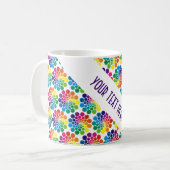 Farbpunktkreismuster + Ihr Rücken. & Text Kaffeetasse (Vorderseite Links)