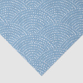 Farbpunktskala - blau graues E auf weiß Seidenpapier (Ausschnitt)