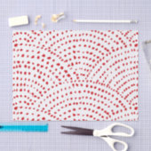 Farbpunktskala - Weiße Punkte auf rot Seidenpapier (Handwerk)