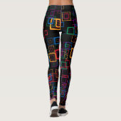 Farbquadrat im Retro Muster #12 Leggings (Rückseite)