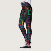 Farbquadrat im Retro Muster #12 Leggings (Links)